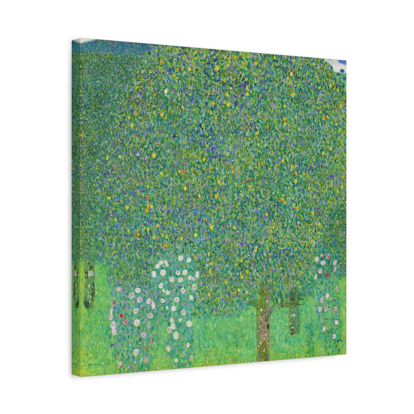 Rose Bushes Under Trees By Gustav Klimt