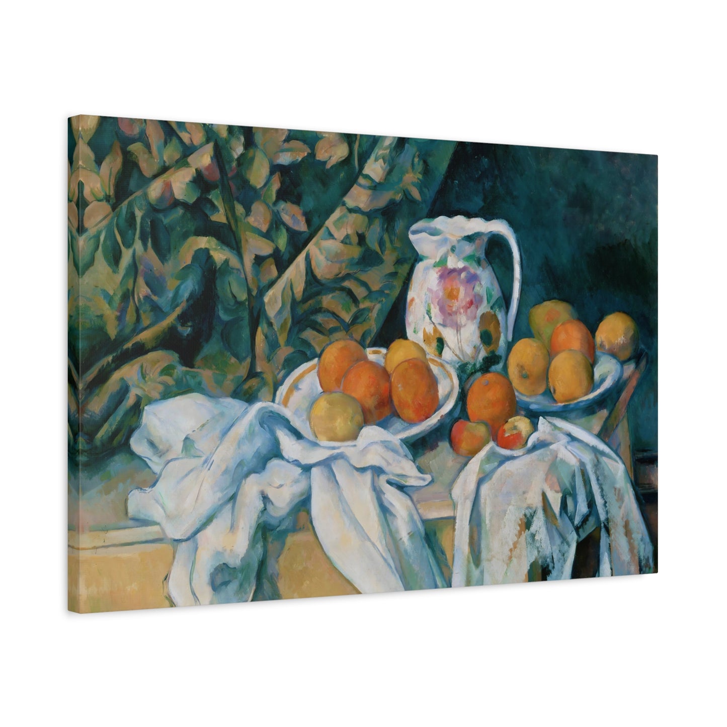 Still Life with a Curtain By Paul Cézanne