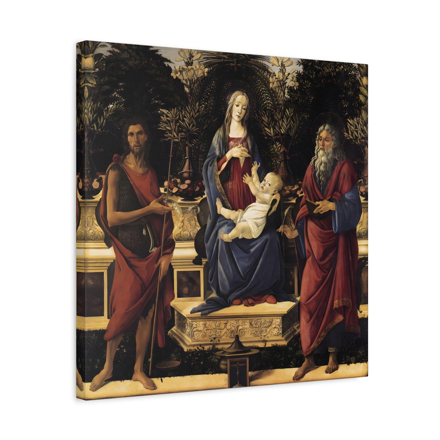 The Virgin and Child Enthroned By Sandro Botticelli