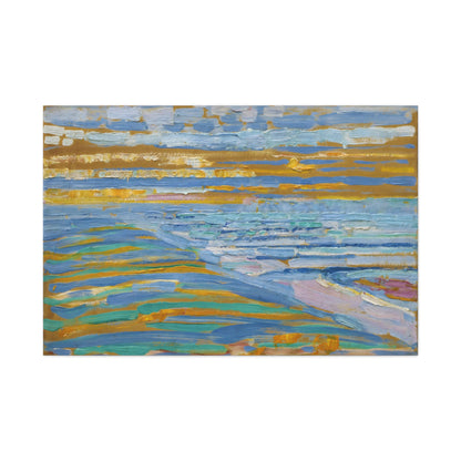 View from the Dunes with Beach and Piers By Mondrian