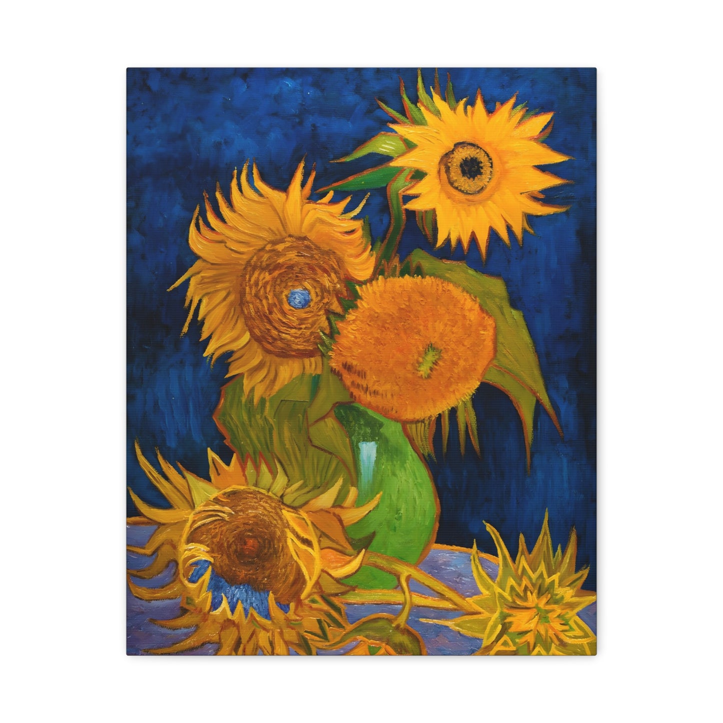 Vase with Five Sunflowers By Vincent van Gogh