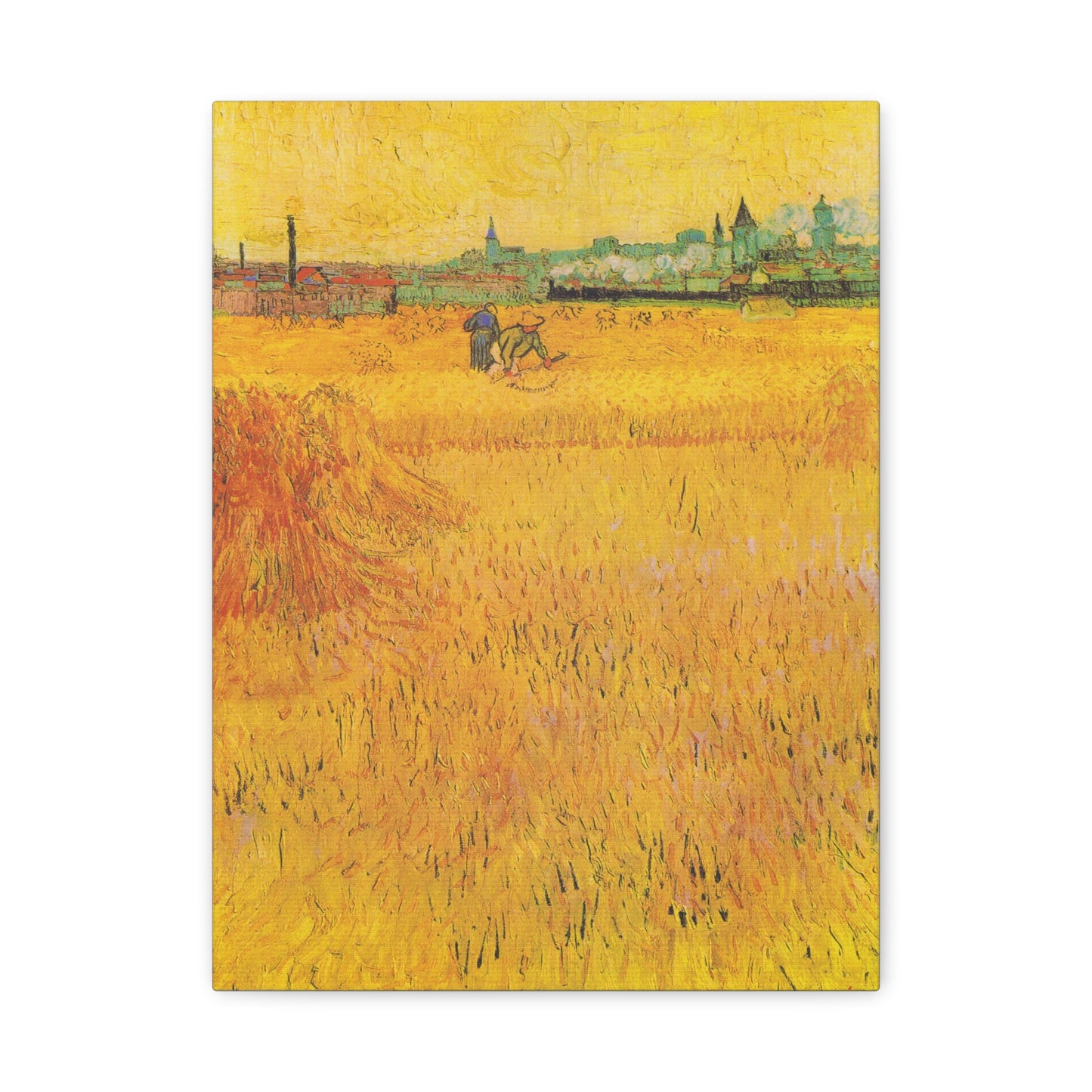 Arles: View from the Wheat Fields By Vincent van Gogh