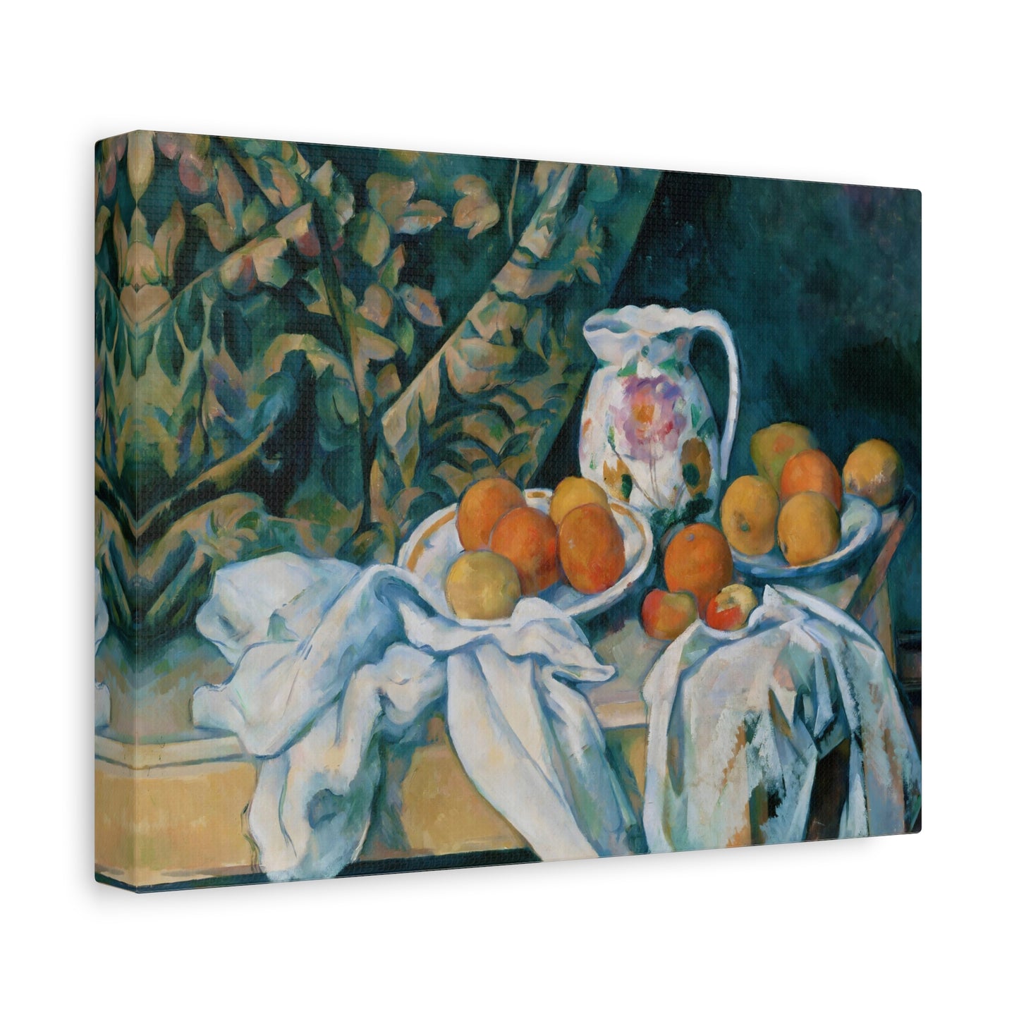 Still Life with a Curtain By Paul Cézanne