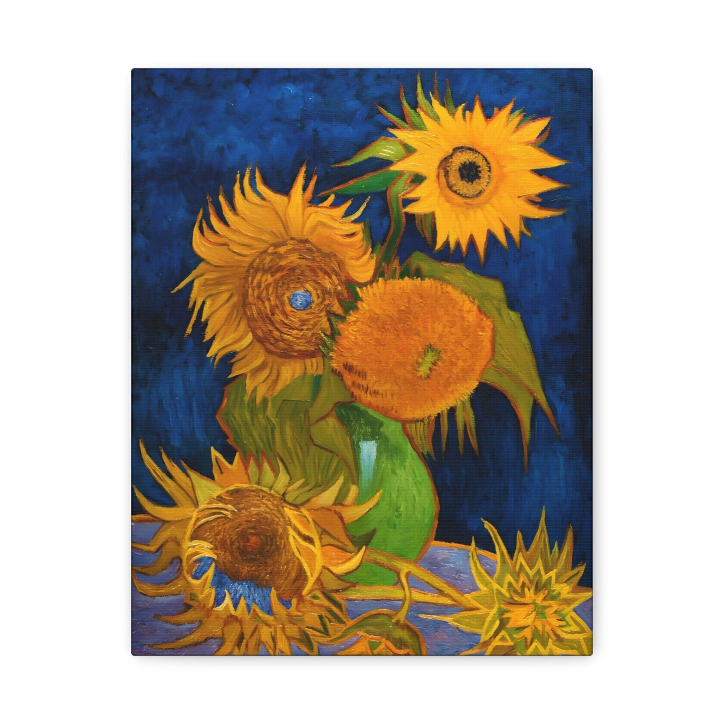 Vase with Five Sunflowers By Vincent van Gogh