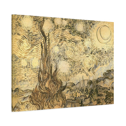 The Starry Night Drawing By Vincent van Gogh