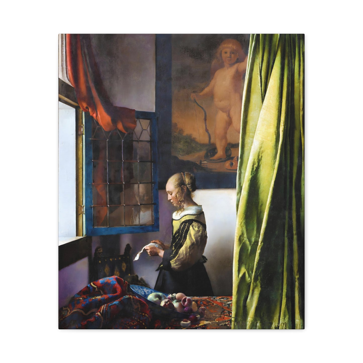 Girl Reading a Letter at an Open Window By Johannes Vermeer