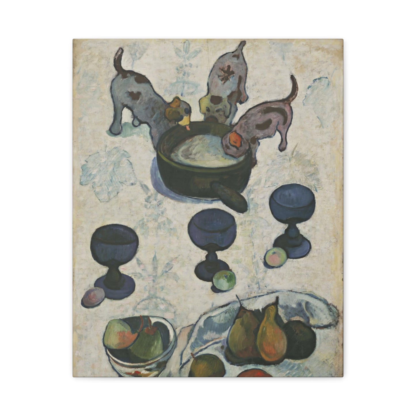 Still Life with Three Puppies By Eugène Henri Paul Gauguin