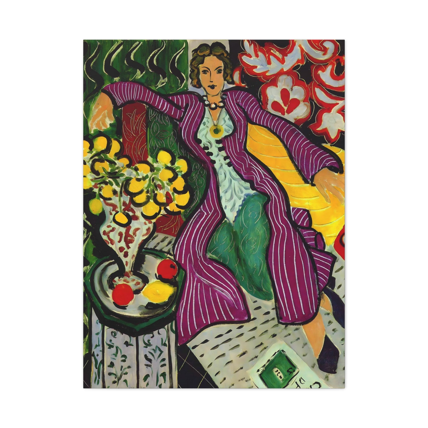 Woman in a Purple Coat By Henri Matisse