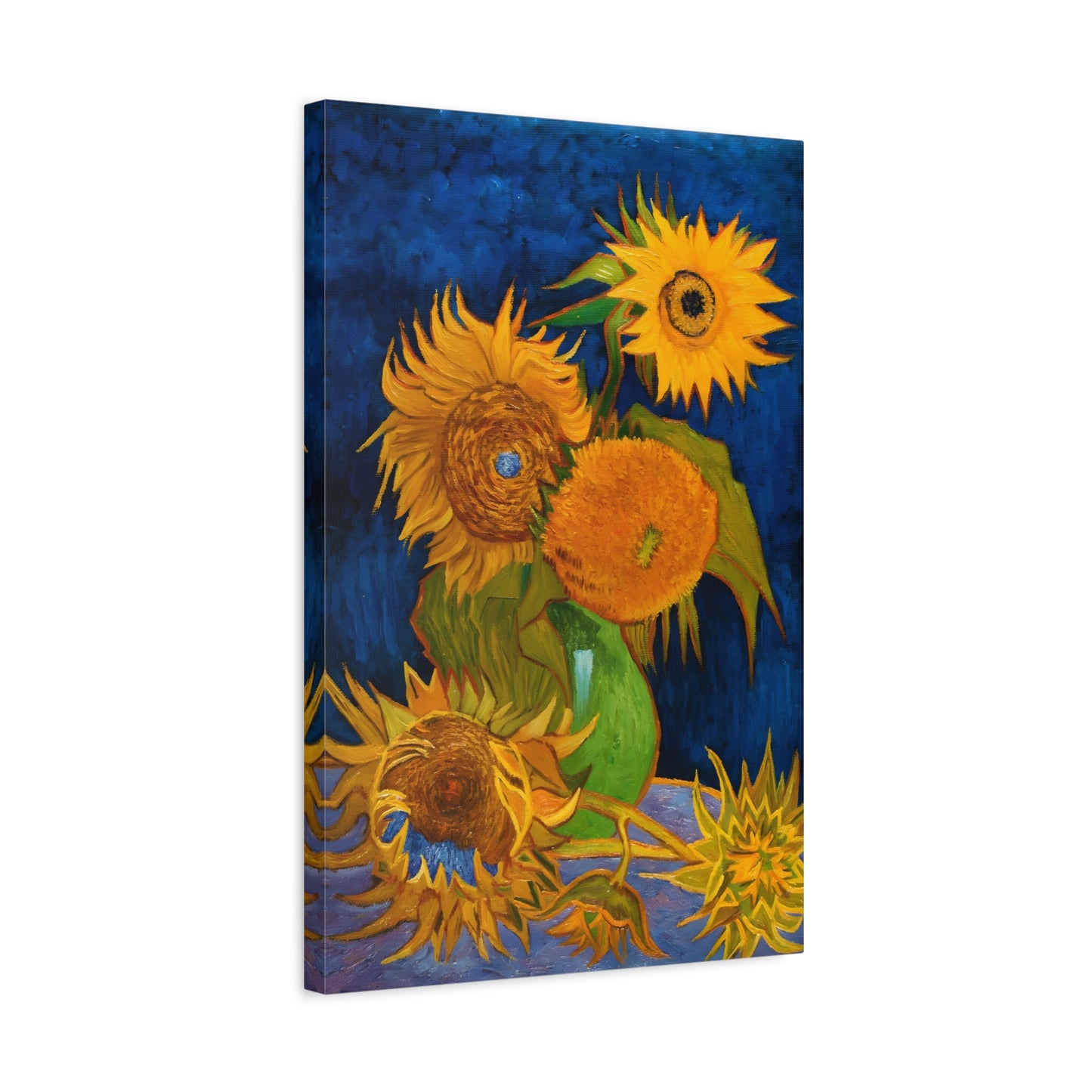 Vase with Five Sunflowers By Vincent van Gogh