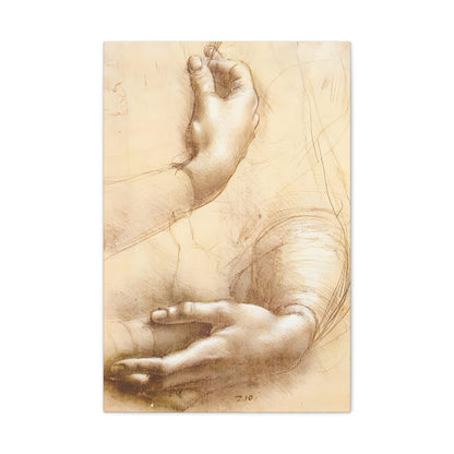 Study of Hands By Leonardo da Vinci