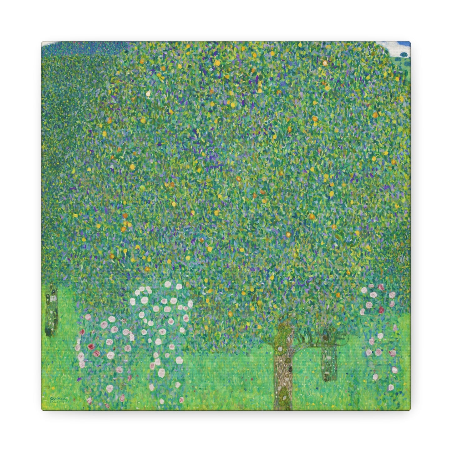 Rose Bushes Under Trees By Gustav Klimt