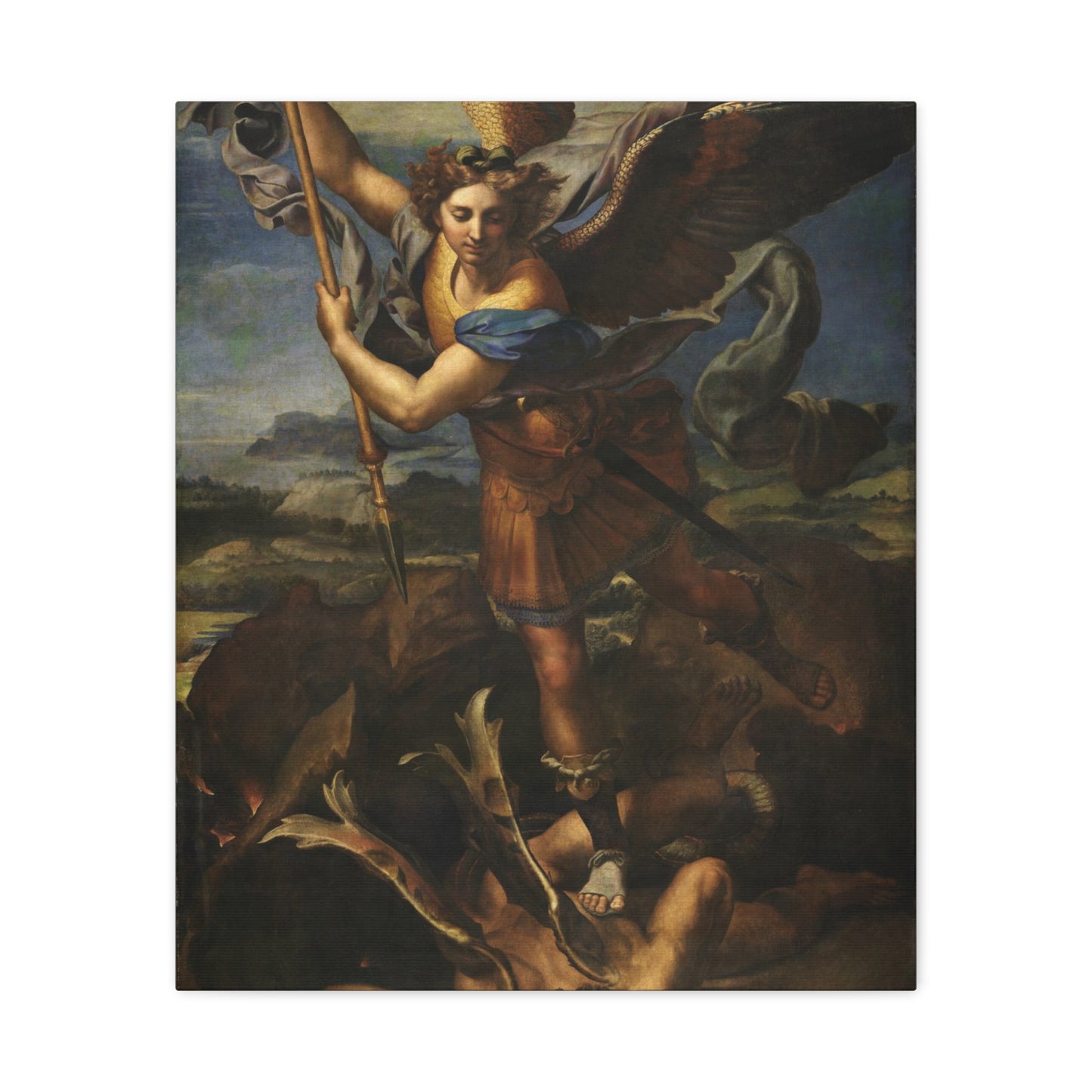 St. Michael Vanquishing Satan By Raphael