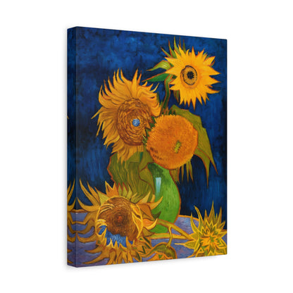 Vase with Five Sunflowers By Vincent van Gogh