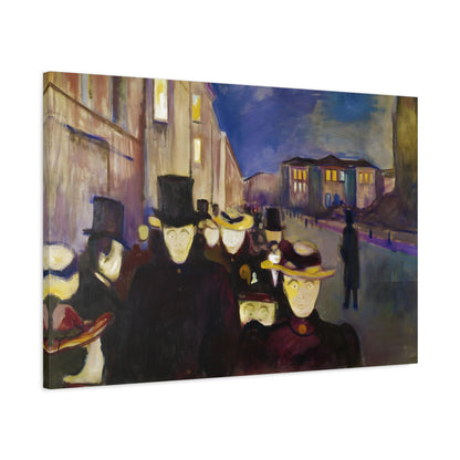 Evening on Karl Johan Street By Edvard Munch