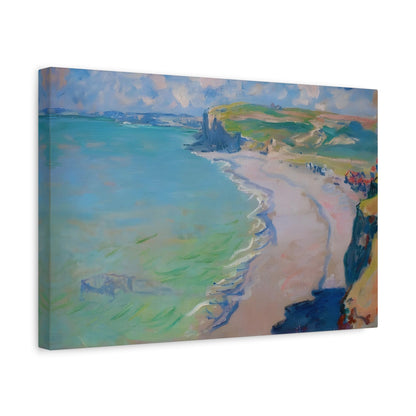 Beach in Pourville By Claude Monet