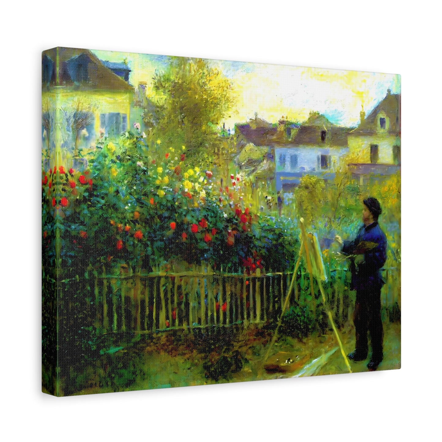 Monet Painting in His Garden at Argenteuil By Pierre-Auguste Renoir