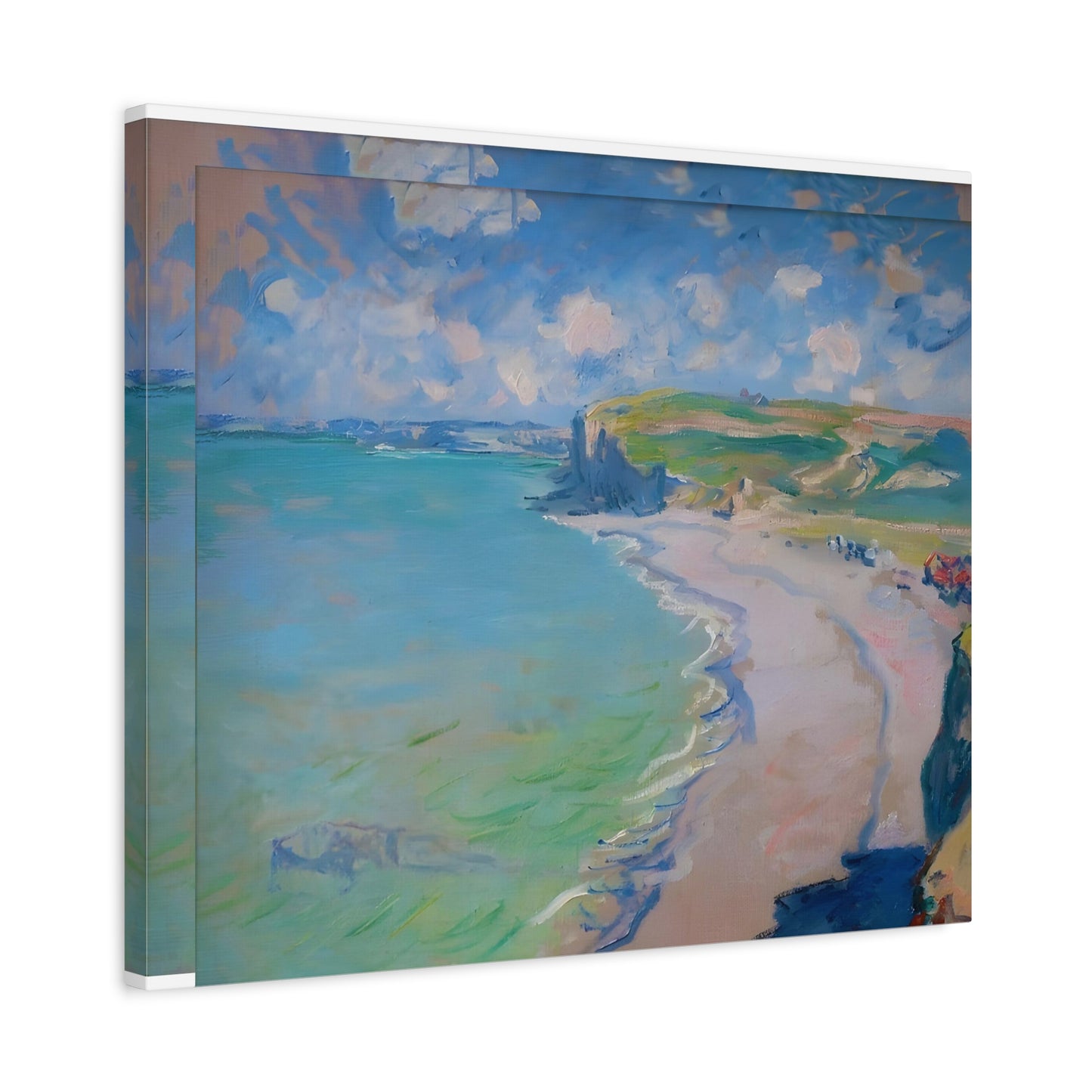 Beach in Pourville By Claude Monet