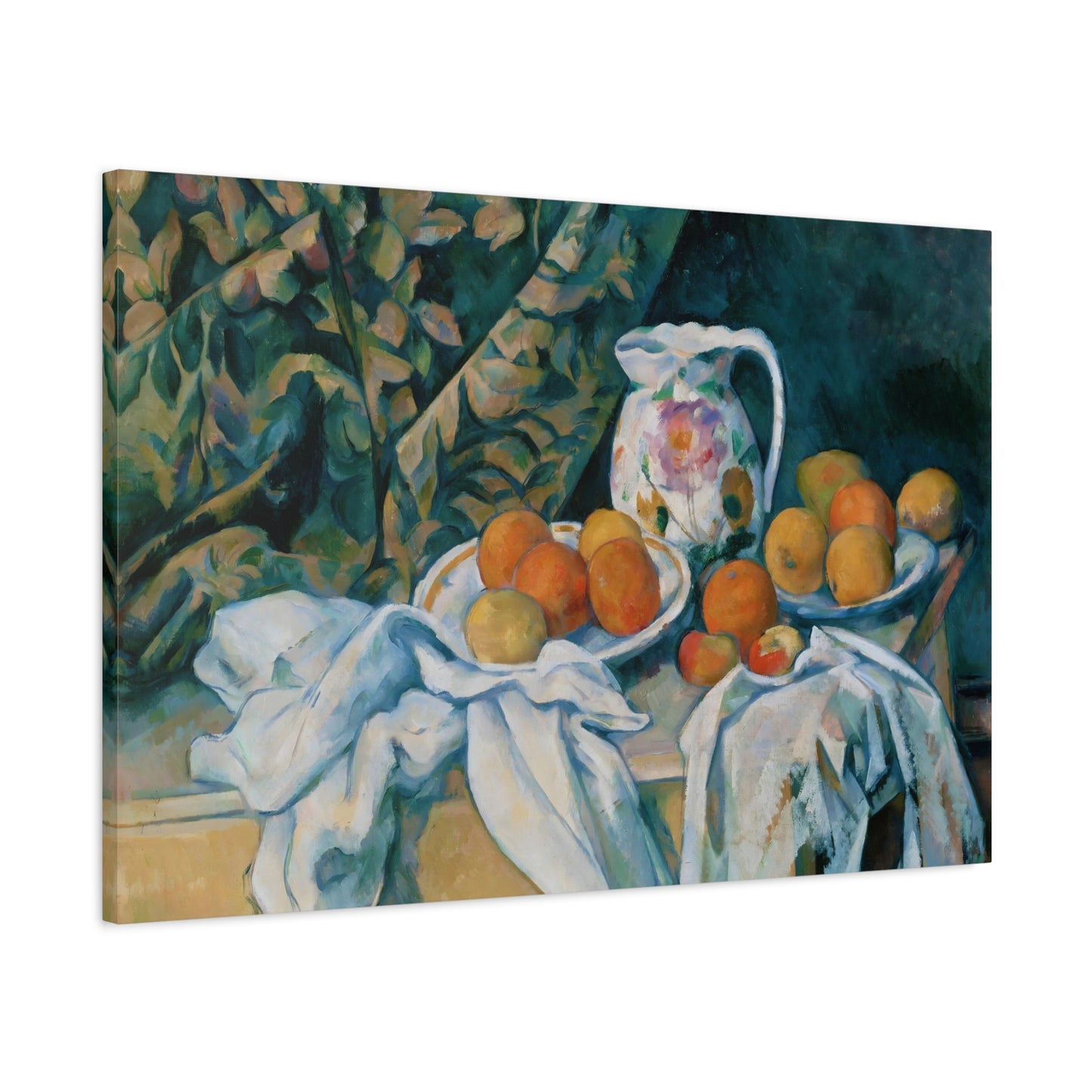 Still Life with a Curtain By Paul Cézanne