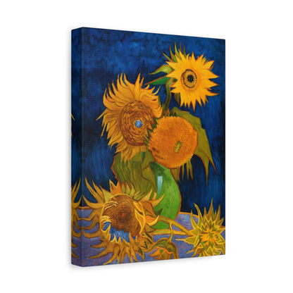 Vase with Five Sunflowers By Vincent van Gogh