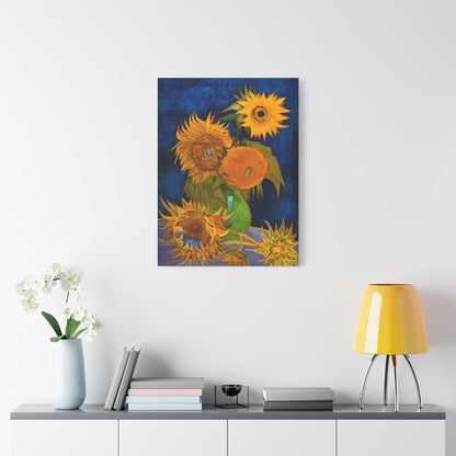 Vase with Five Sunflowers By Vincent van Gogh