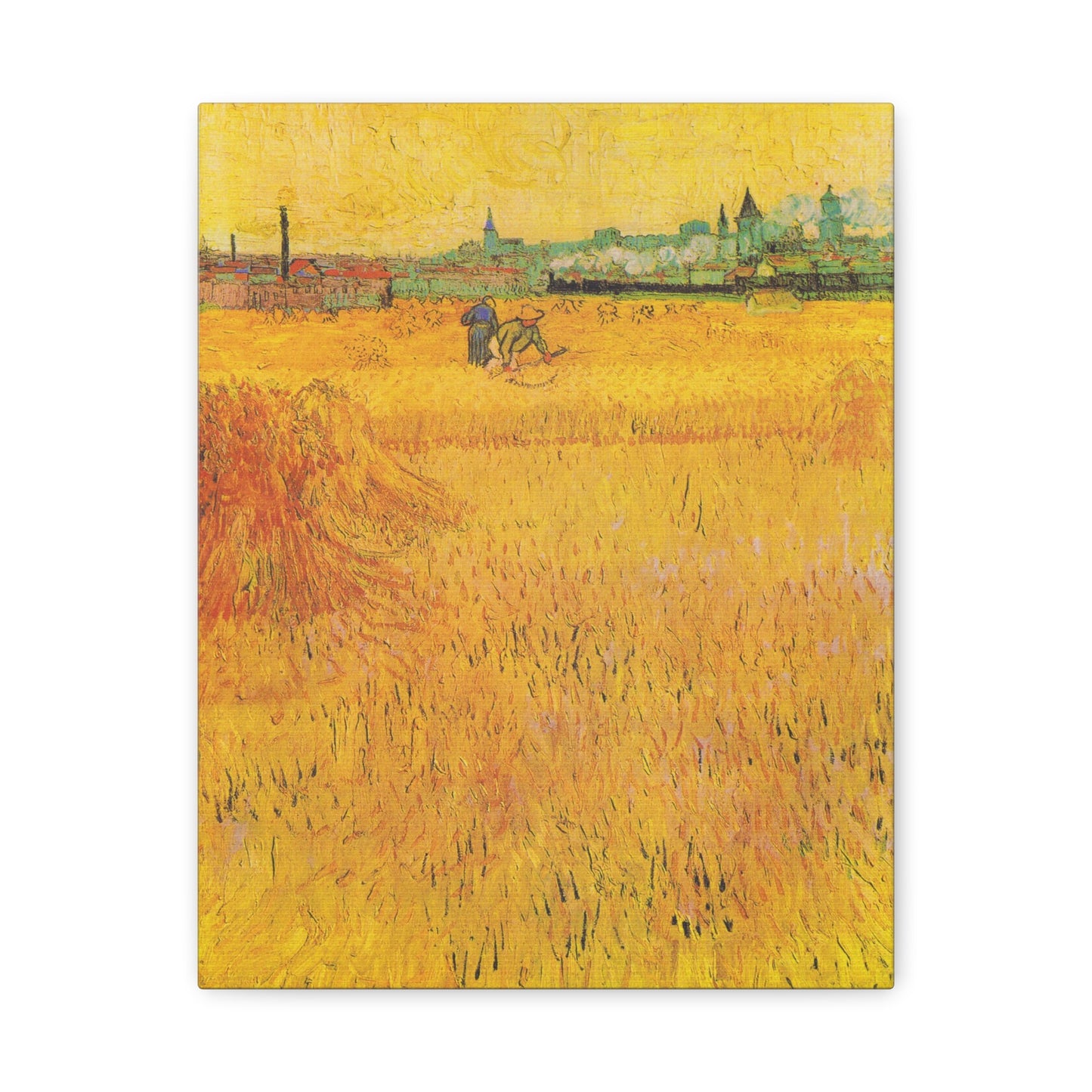 Arles: View from the Wheat Fields By Vincent van Gogh