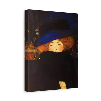 Lady with Hat and Feather Boa By Gustav Klimt