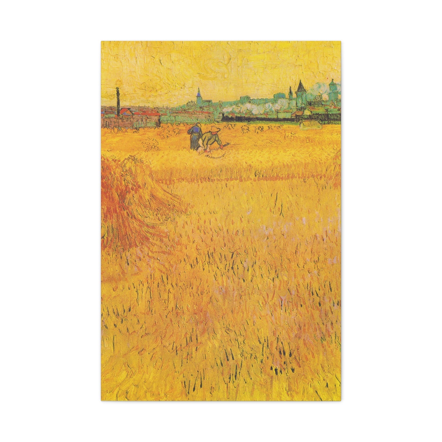 Arles: View from the Wheat Fields By Vincent van Gogh