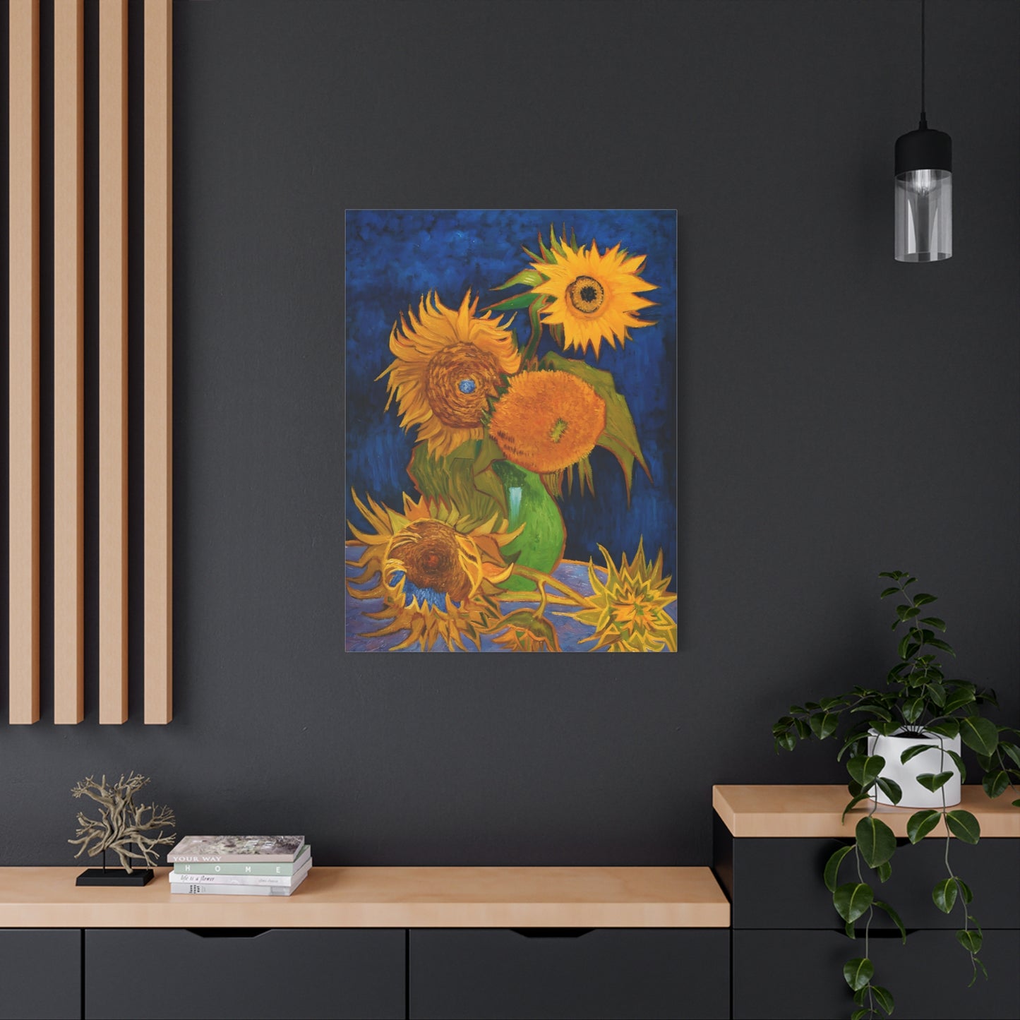 Vase with Five Sunflowers By Vincent van Gogh