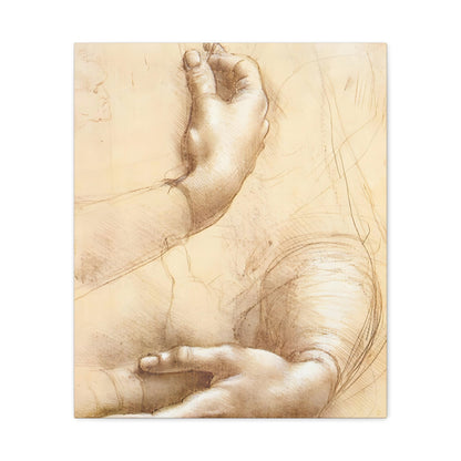 Study of Hands By Leonardo da Vinci