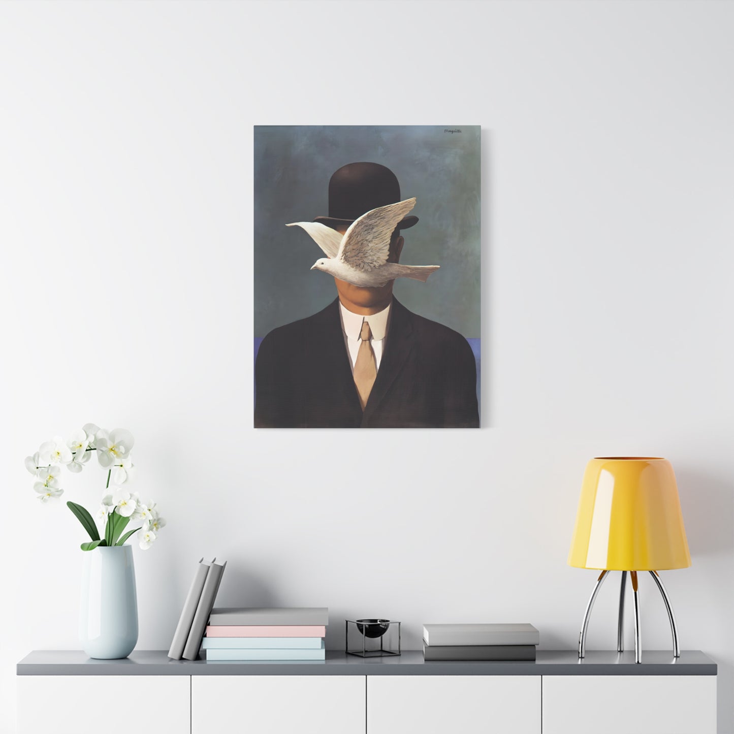 Man in a Bowler Hat By René Magritte