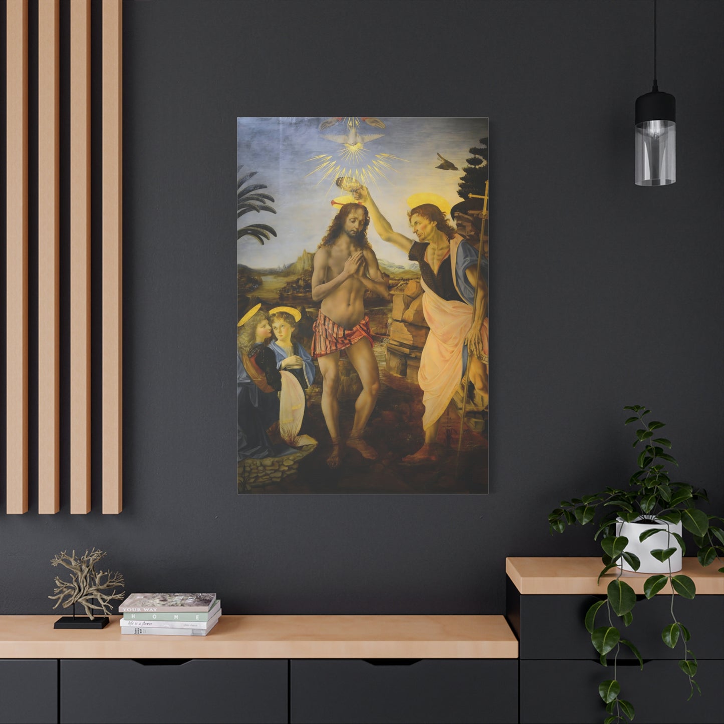 The Baptism of Christ By Leonardo da Vinci