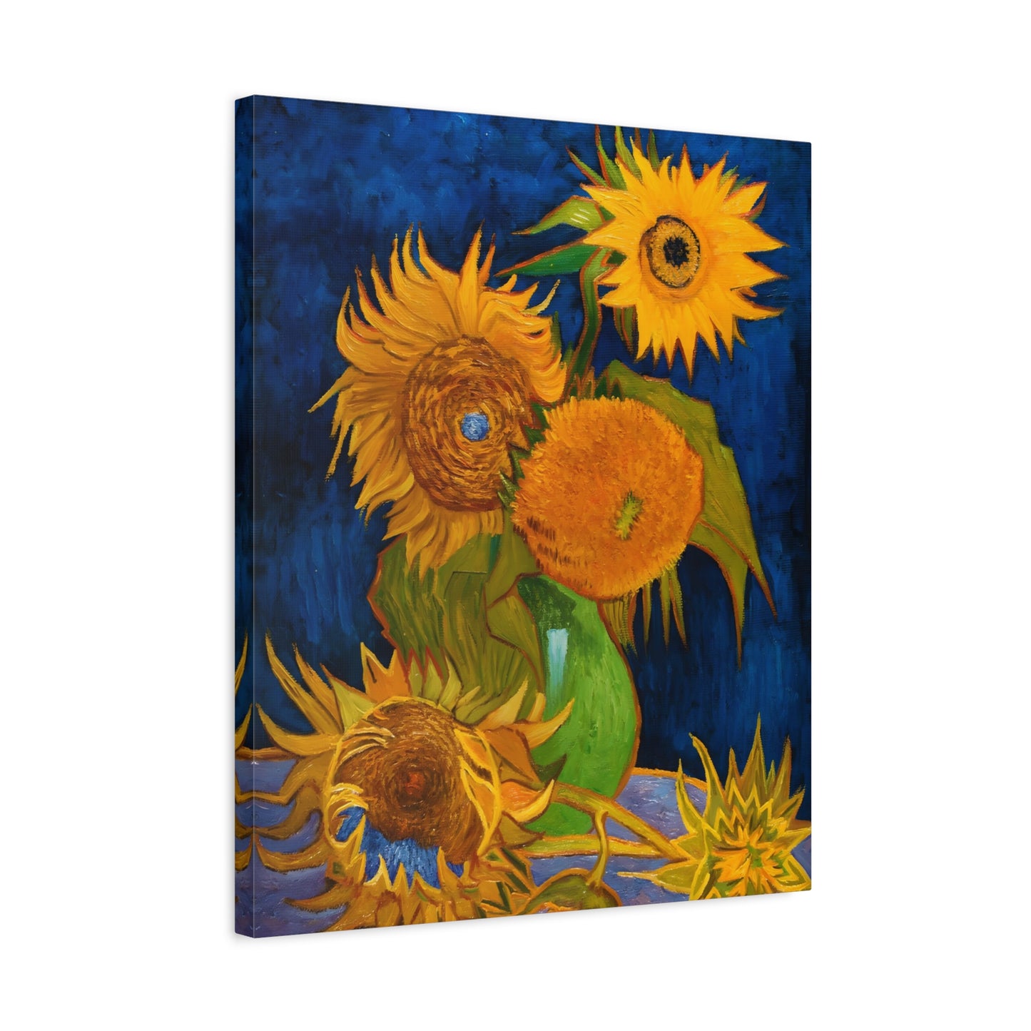 Vase with Five Sunflowers By Vincent van Gogh