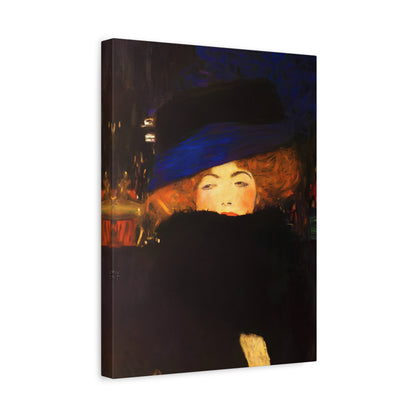 Lady with Hat and Feather Boa By Gustav Klimt