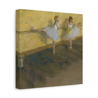 Dancers Practicing at the Barre By Edgar Degas