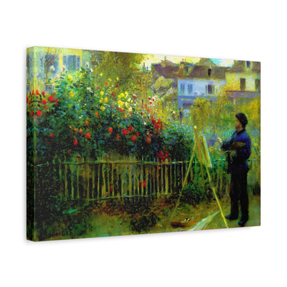 Monet Painting in His Garden at Argenteuil By Pierre-Auguste Renoir