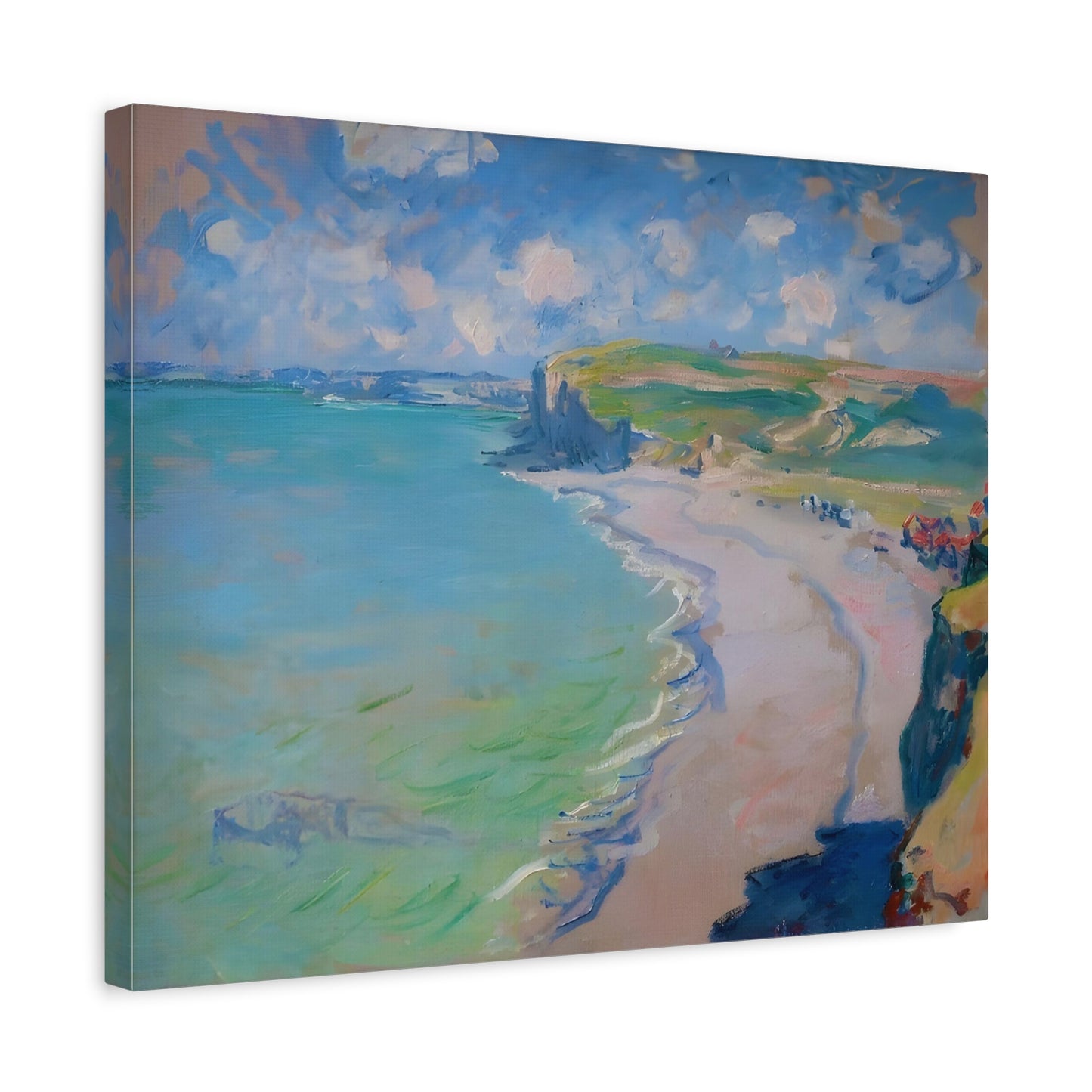 Beach in Pourville By Claude Monet