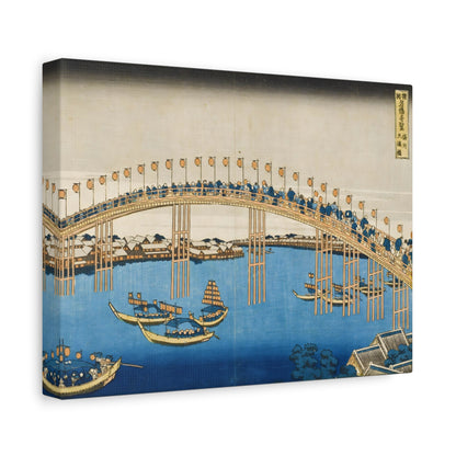 The Festival of Lanterns on Temma Bridge By Katsushika Hokusai