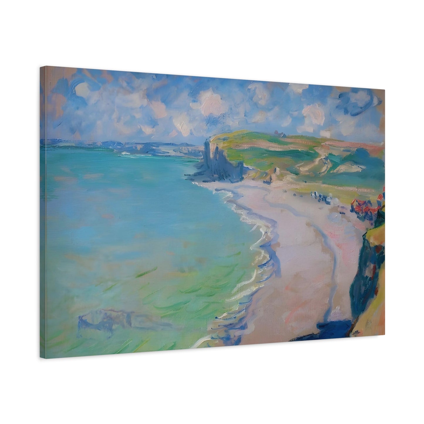 Beach in Pourville By Claude Monet