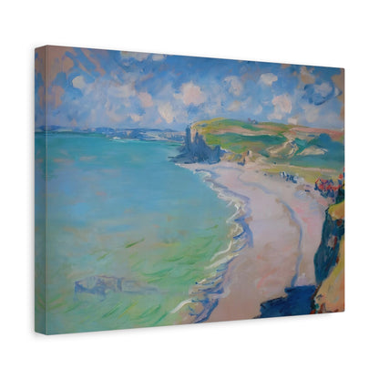 Beach in Pourville By Claude Monet