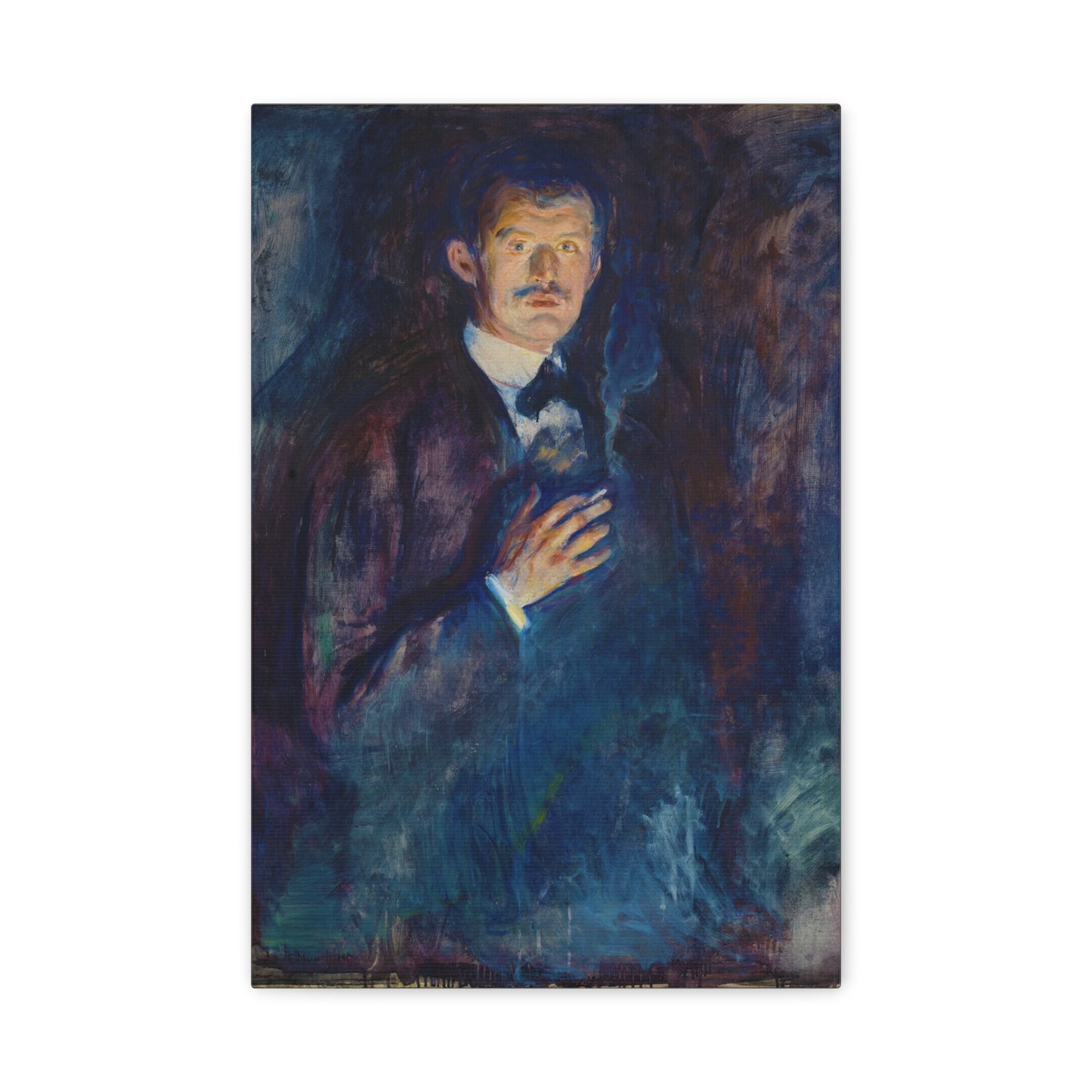 Self-Portrait with Burning Cigarette By Edvard Munch