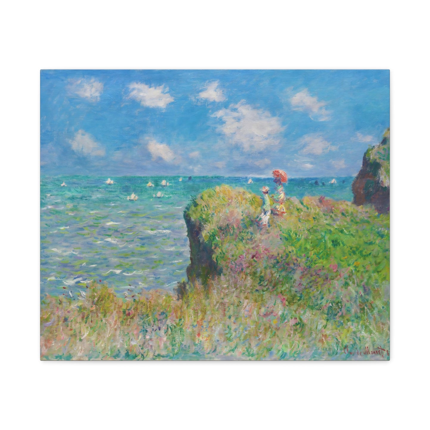 The Cliff Walk at Pourville By Claude Monet