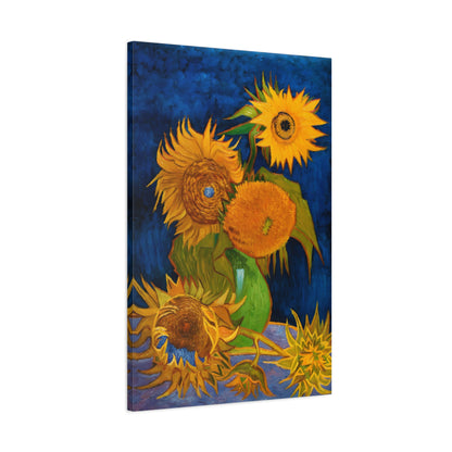 Vase with Five Sunflowers By Vincent van Gogh