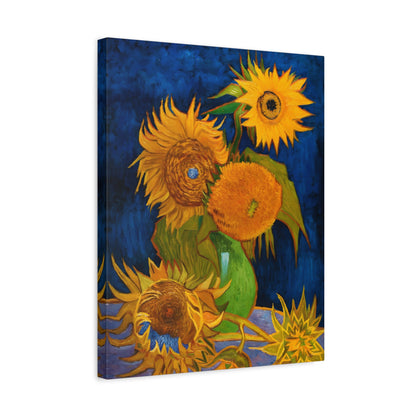 Vase with Five Sunflowers By Vincent van Gogh