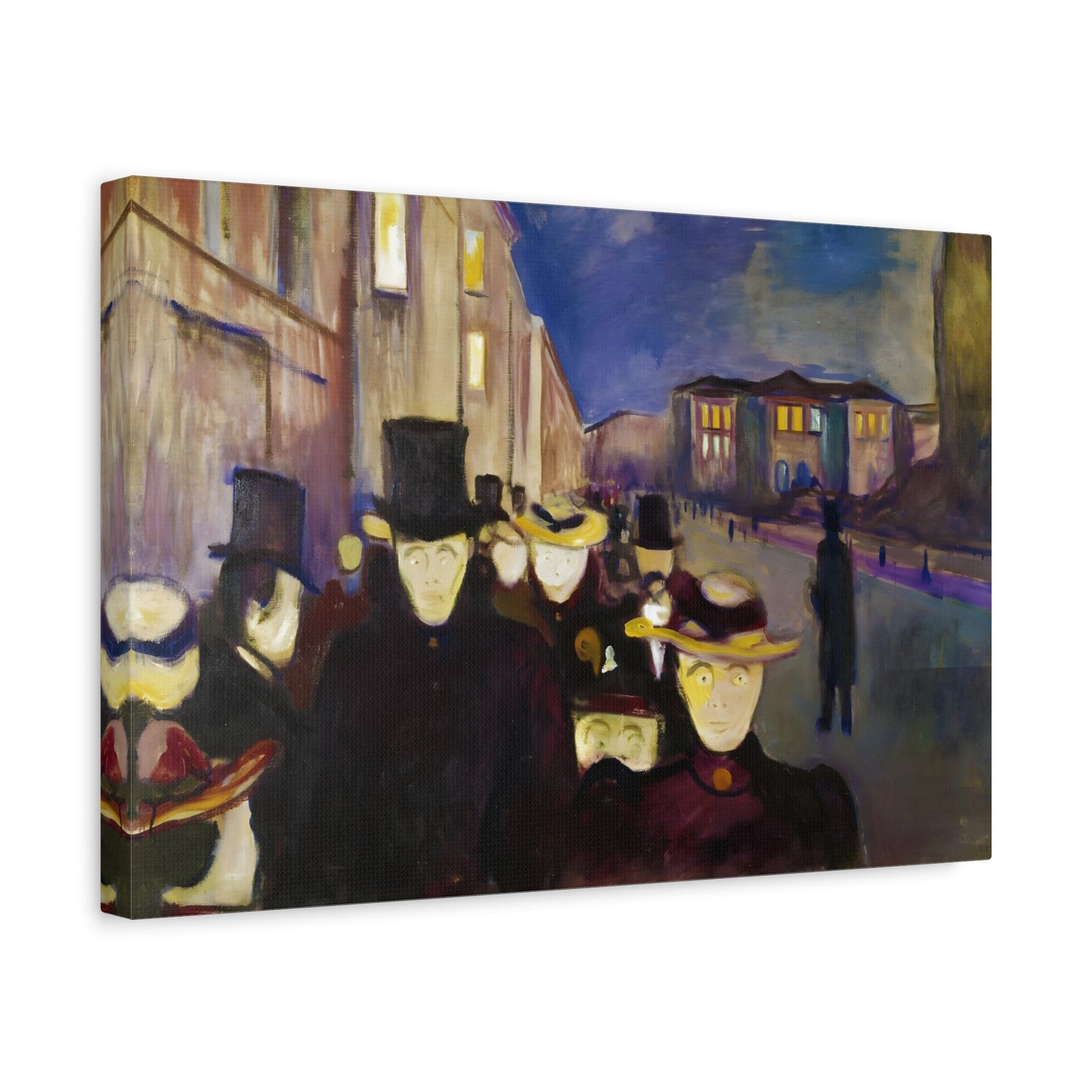 Evening on Karl Johan Street By Edvard Munch