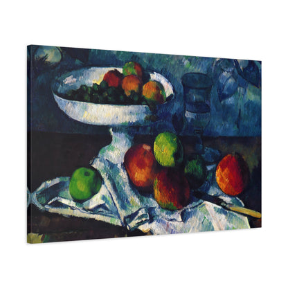 Fruit Bowl, Glass, and Apples By Paul Cézanne