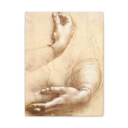 Study of Hands By Leonardo da Vinci