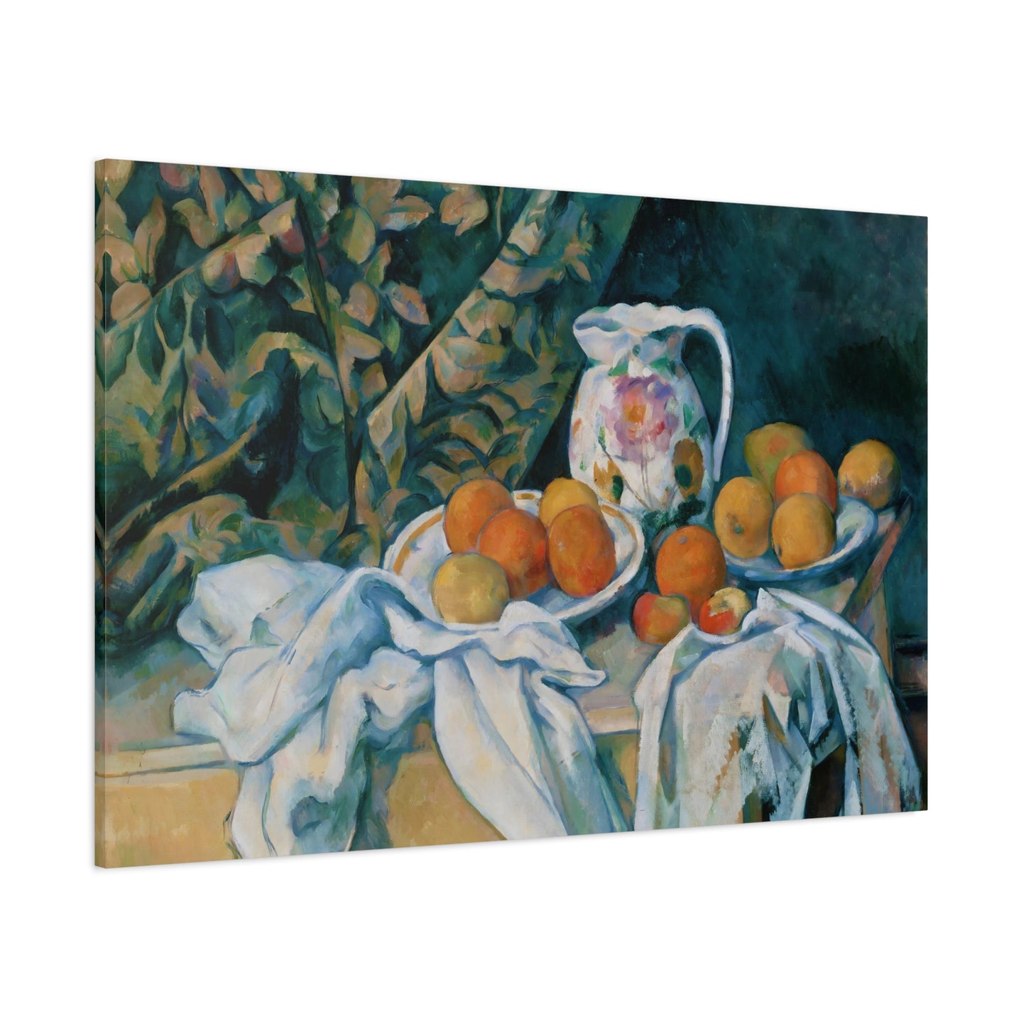 Still Life with a Curtain By Paul Cézanne