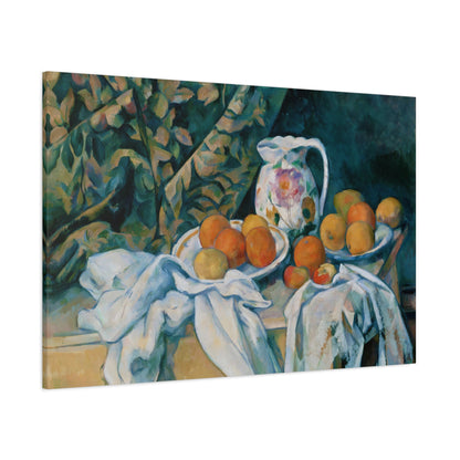 Still Life with a Curtain By Paul Cézanne