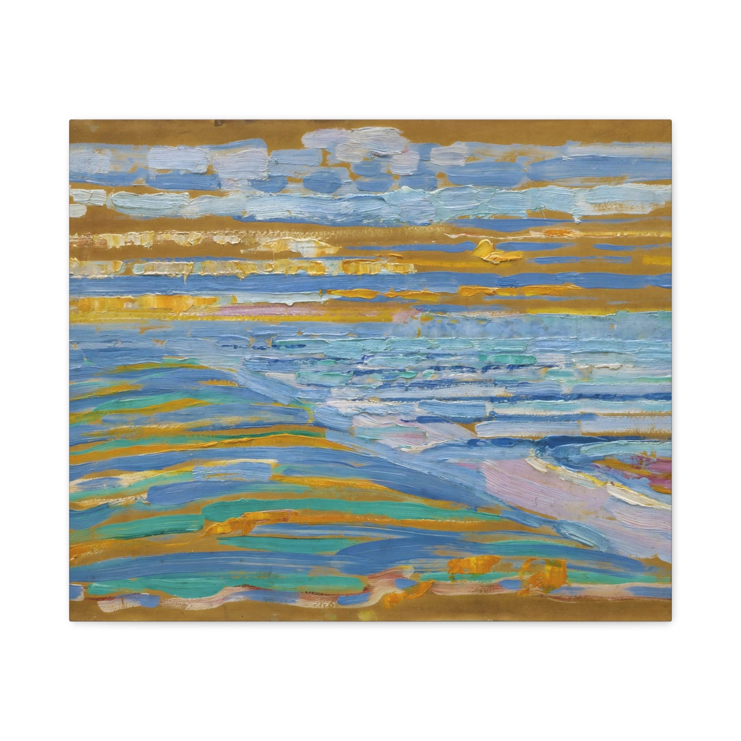 View from the Dunes with Beach and Piers By Mondrian