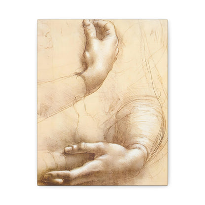 Study of Hands By Leonardo da Vinci